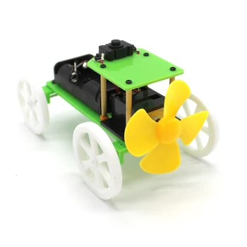 

DIY Wind Power Vehicle Car U Design Handmade Science Experiments Model Kit Gadget Education Toys for Children Kid