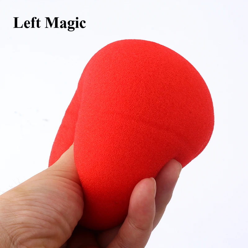 1 шт. большой красный магический губчатый шар(диаметр 10 см), магические трюки, Мягкий шар, отличная эластичность, классический уличный магический шар