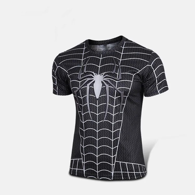 

Top quality compression t-shirts Superman/Batman/spider man/captain America t shirt men fitness shirts men t shirts