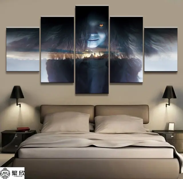 5 panel resident evil 7 biohazard canvas printed painting for living 5 panel resident evil 7 biohazard canvas printed painting for living room wall art home
