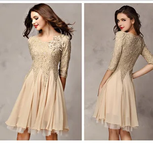 Женское сексуальное кружевное платье до колена с коротким рукавом Boda Vestidos De Coctel
