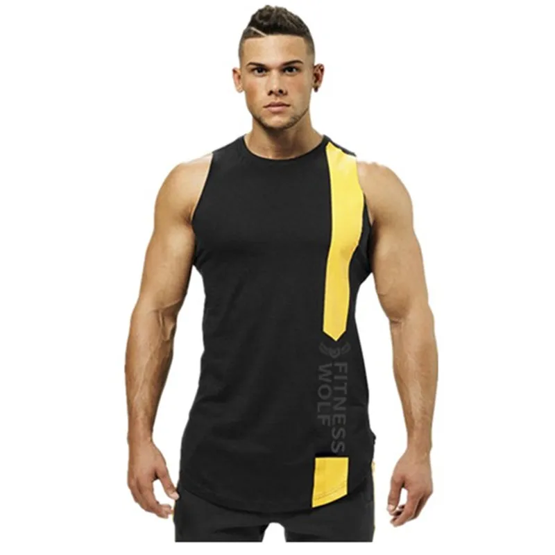

Men Tank Top Summer 2019 New Fashion Casual Men Gyms Sports Sweat absorption Quick dry O Neck sleeveless Black fitness Vest Mens