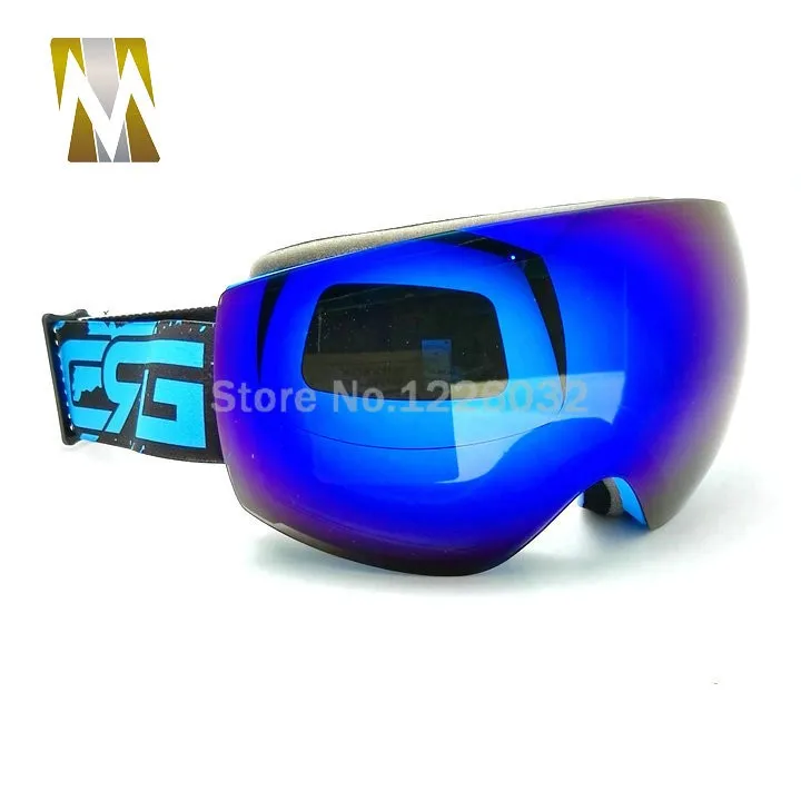 Blue Lens ski goggles glasses motocross motorcycle dual lens uv400 anti