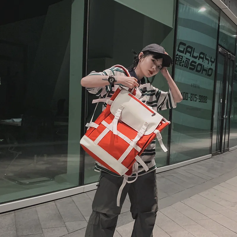 

Fashion Street Shooting Japanese Bag Men's Tide Brand Large Capacity Waterproof Backpack Female Harajuku All Match Backpack