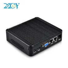 XCY Dual LAN Mini PC Celeron J1900 Quad-Core Powerful Mini Desktop For HTPC Business PC Windows 10 HDMI VGA Dual Display WiFi