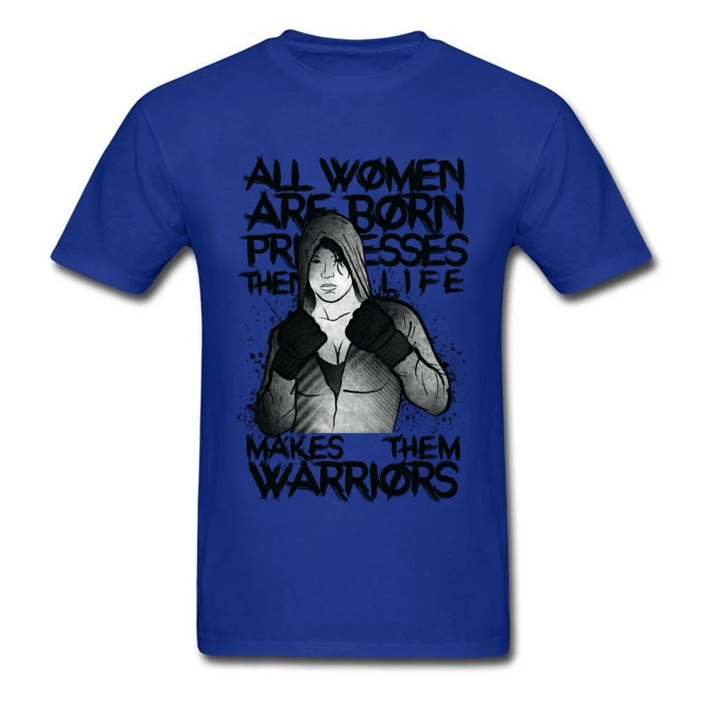 MMA Female Fighter T-shirts Design Short Sleeve Designer Round Collar 100% Cotton Fabric Tees Tee Shirt for Men Summer/Fall MMA Female Fighter blue
