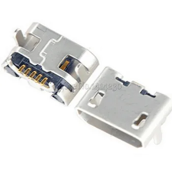 

100Pcs Ox horn micro usb 5pin USB female socket Brimless DIP For Charging