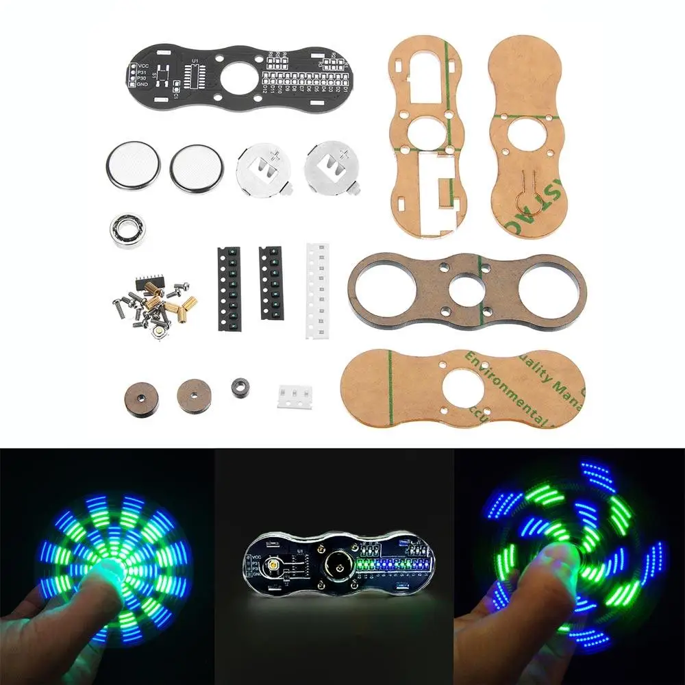 3 шт./лот DIY светодиодный ручной Спиннер электронный комплект C51 Тренировочный