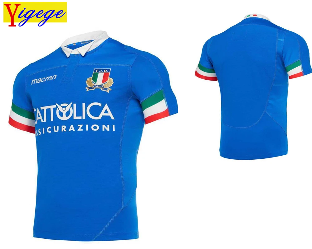 

Yigege 2019 ITALIA home away Rugby Jerseys FIR shirt Italy national team League jersey S-3XL AAA