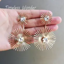 Вечный чудо-глэм, прозрачные серьги-гвоздики со стразами, женские вечерние топы для подиума, панк-драма, большие украшения 5255