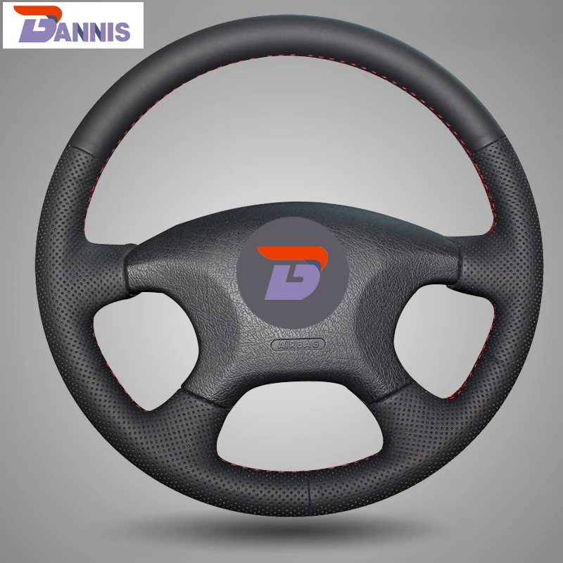 BANNIS Black Artificial Leather DIY Hand stitched Steering Wheel Cover for Citroen Elysee c elysee Citroen