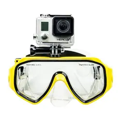 Горячие Профессиональный Подводный Камера Дайвинг маска подводное плавание плавательные очки для Gopro6/5/4 устройства Половина лица