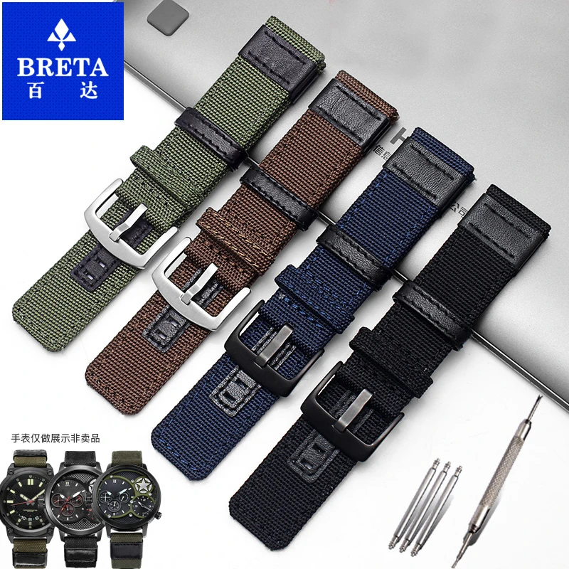 Мужские наручные часы BRETA нейлоновый ремешок для занятий спортом на открытом