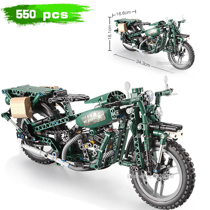 

United States ww2 Technology car Second round motorcycle electric compatible legoinglys MilitaryBuilding Blocks model toys gift
