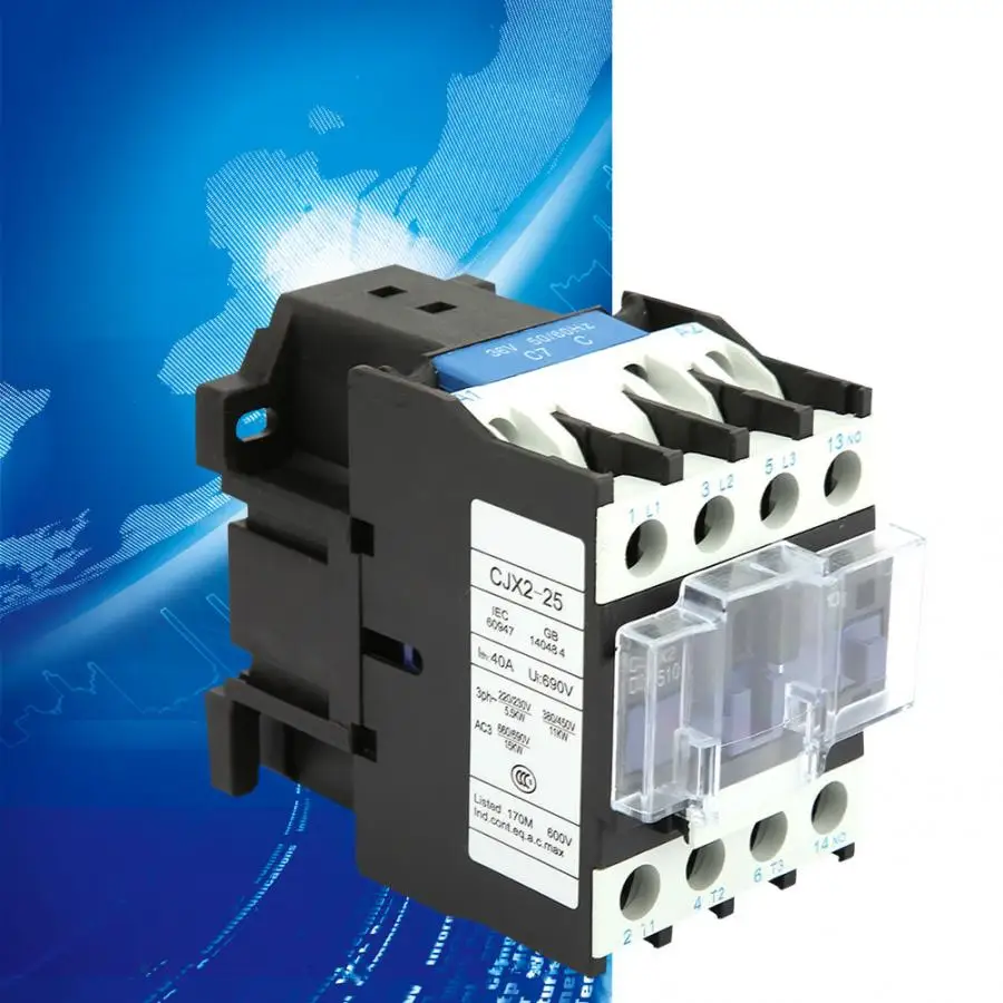 CJX2-2510 25A рельсовый контактор промышленный электрический контактор