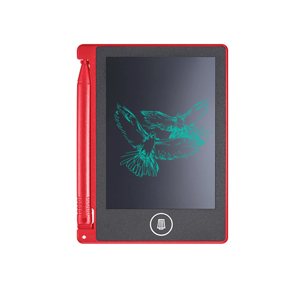 4,4-дюймовый записи планшет для рисования Портативный планшет ЖК-дисплей безбумажный Блокнот Tablet студентов почерк рисунок Графика доска - Цвет: Красный