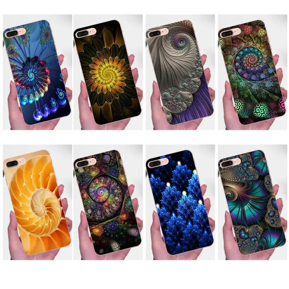 Чехлы для Galaxy A3 A5 A7 On5 On7 2015 2016 2017 Grand Alpha G850 Core2 Prime S2 I9082 Fractal Art спиральная Математика
