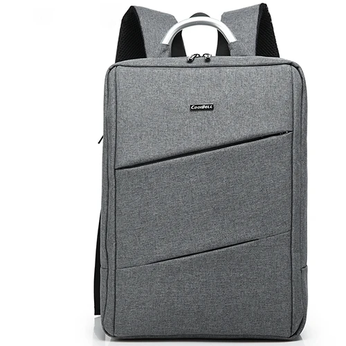 Классный рюкзак для ноутбука для мужчин и женщин 14,4/15,6 дюймов Сумка для ноутбука водонепроницаемый рюкзак для деловых поездок повседневная спортивная сумка - Цвет: Серый