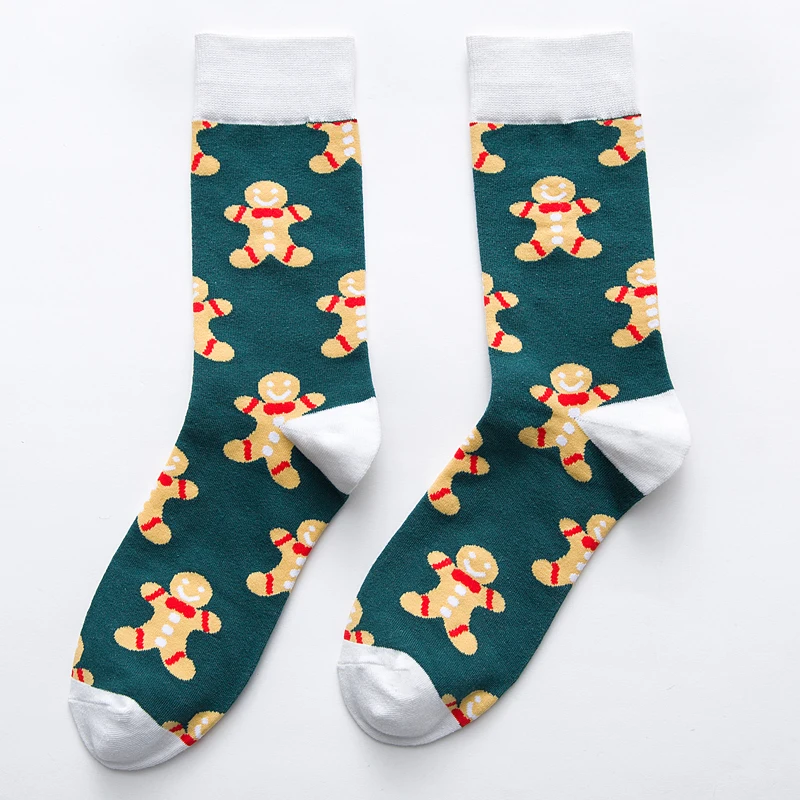 Бренд Bendu новые мужские хлопковые носки Счастливого Рождества счастливые подарочные носки женские Модные Повседневные Дышащие 1 пара - Цвет: XMAS-1