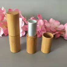 20 штук 12,1 мм Натуральный Бамбуковый тюбик для губной помады 5 мл DIY пустой бальзам для губ Емкость для косметических средств 4,5 г блеск для губ трубы Shell
