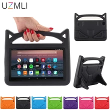 Для Amazon Kindle Fire HD 10 10 дюймов милый детский противоударный чехол Безопасный EVA Мягкая резиновая ручка подставка защитный чехол s HD10+ ручка