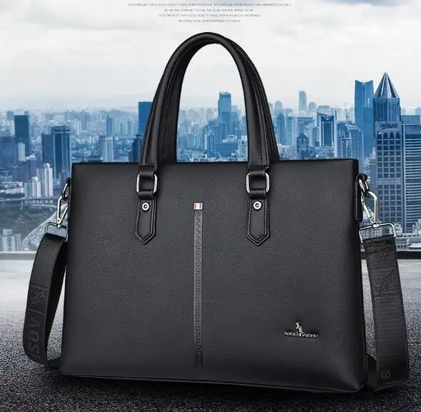 

New high quality men's bag leather business men's handbag Messenger bag cross section laptop briefcase shoulder bag