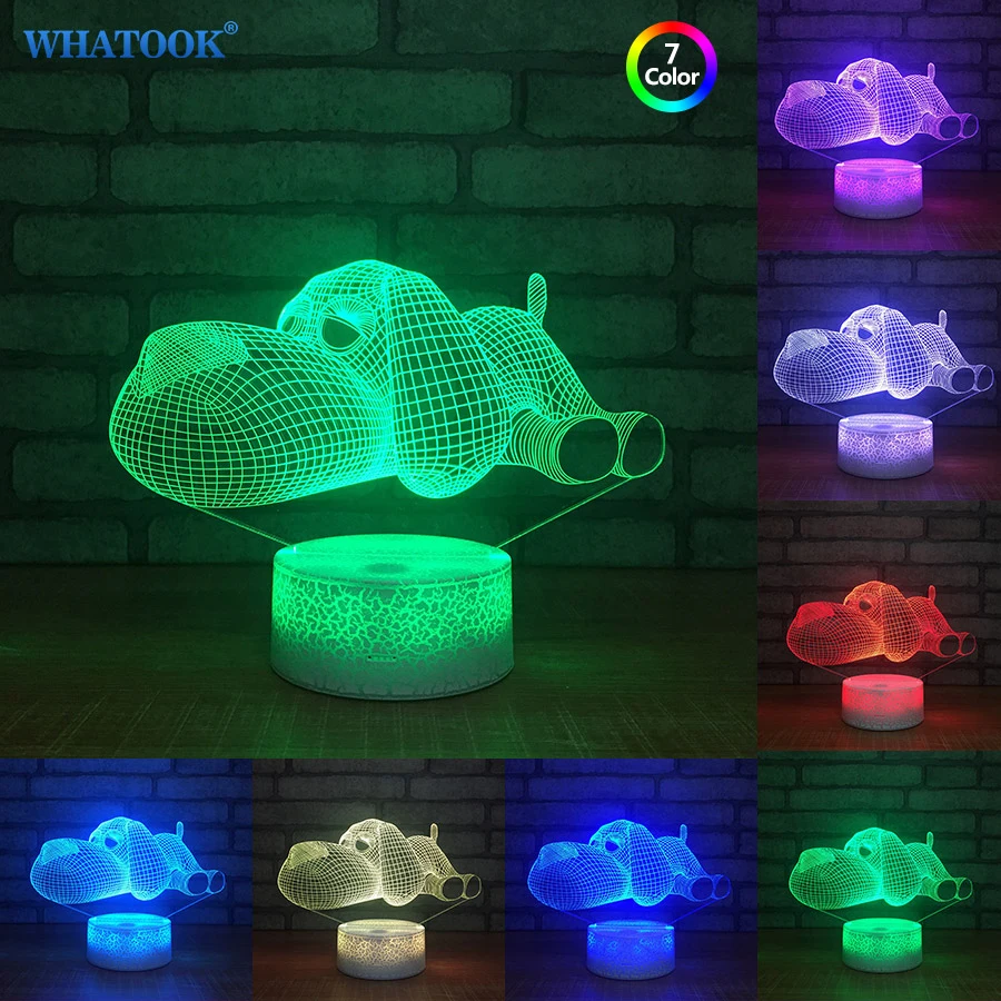 

Dog Lamp 3D Night Light Kids Baby Toy LED 3D Touch Table Lamp 7 Colors Flashing LED Light Christmas Decorations for Home