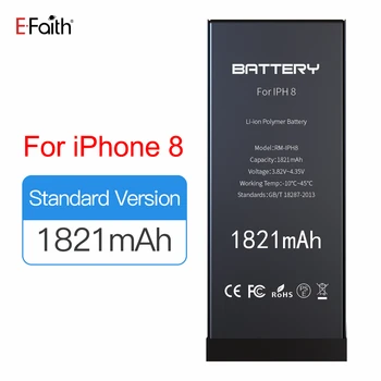 

50PCS/Lot AAA Level E-Faith Internal Lithium Battery For iPhone 8 8G Replacement Built-in Batteries Real 1821mAh by 100% tested