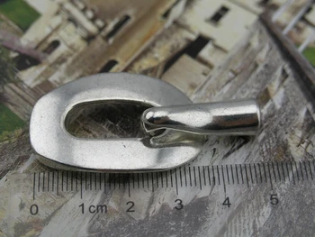 

2 Colors--10 Sets 11.0x2.0mm Antique Silver/Antique Brass Jewelry Leather Hook Clasp For Leather Bracelet--CLP1052