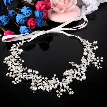 

Tuliper Women Wedding Hair Jewelry Pearl Hairpins Bridal Accessories Crytal Rhinestone Hairpiece Femme Party Jewelry Hairwear