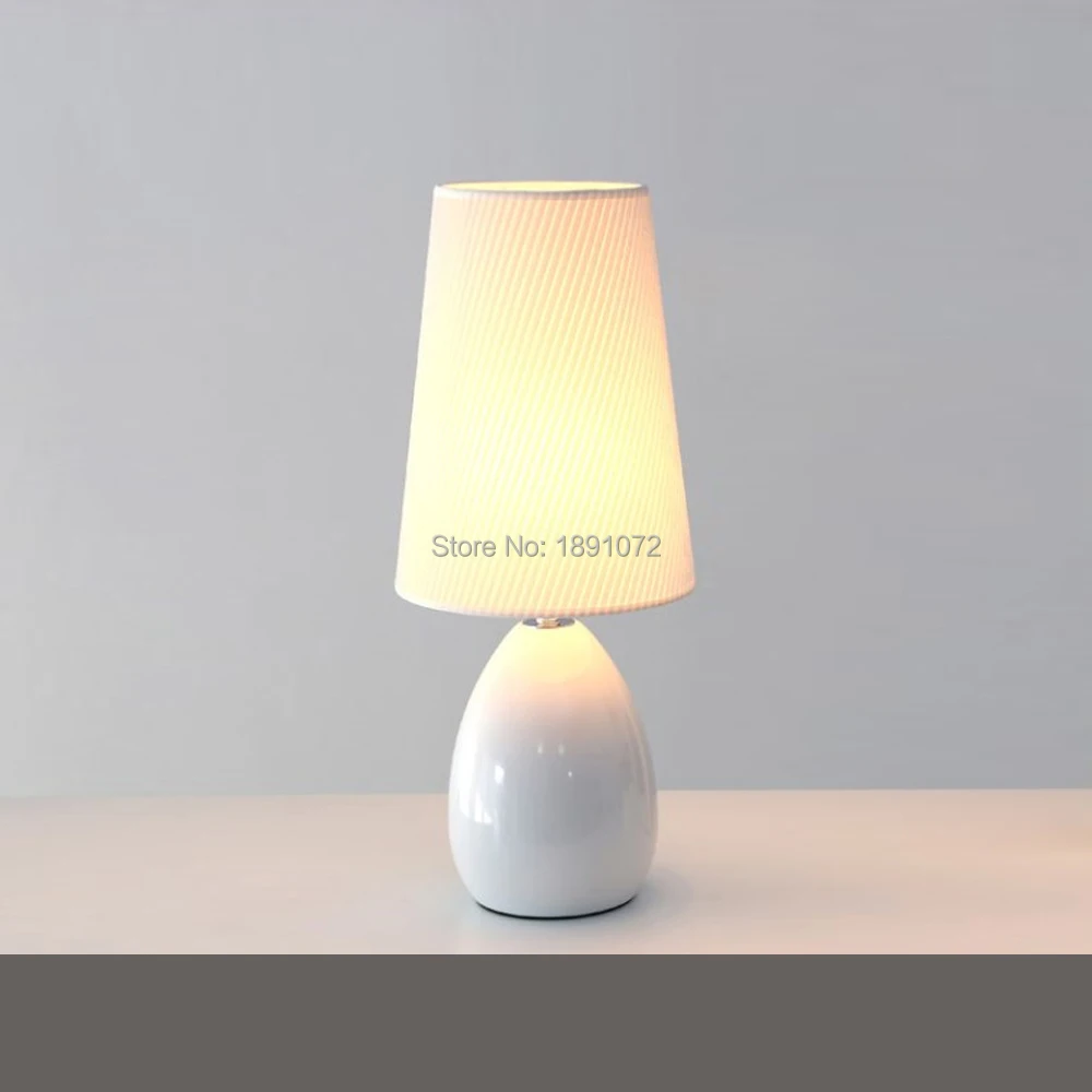 Joyfurd Vintage Metal Stand Fabric Lampshade Desk Light LED Bulb Holder Bedside Lamp For Bedroom Baby Nursery Night | Освещение