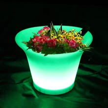SK-LF08A(L29.0* W24.8* H24.8cm) 16 Цвет сменить светодиодный цветочный горшок с подсветкой, ящик для комнатных растений, с 24 кнопок пульта дистанционного управления, Управление 1 шт