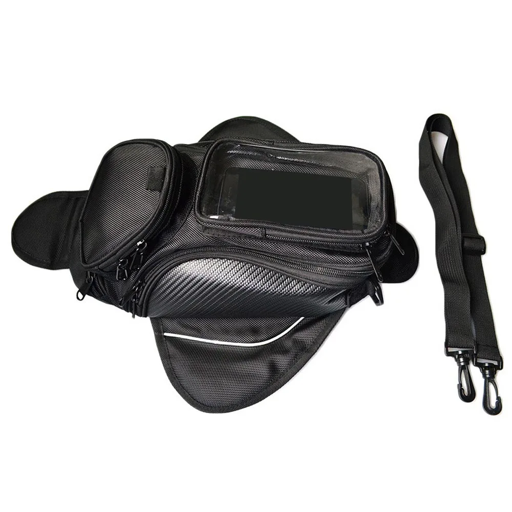 Motorcycle Oil Fuel Tank Bag Magnetic Saddle Bag Transparent for Phone GPS