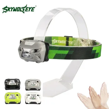 

Skywolfeye 5000LM XPE LED Smart Sensor 4-mode Built-in Battery Headlights Wave Induction Flashlight