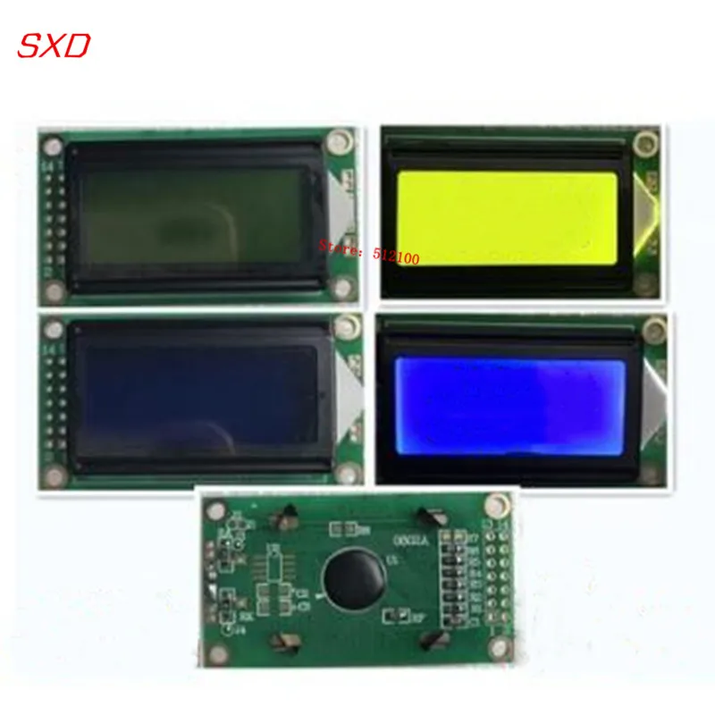 Бесплатная доставка 10 шт. LCD 0802 screen модуль 0802A 8*2 синий экран 5 В | Электронные