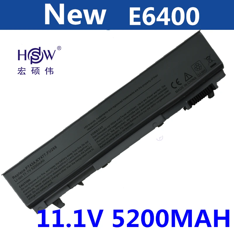 

HSW Laptop Battery For dell Latitude E6400 M2400 E6410 E6510 E6500 M4400 M4500 M6400 M6500 1M215 312-0215 312-0748 312-0749