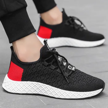 

Men Casual Sneakers Shoes 2019 New Breathable Mesh Men Shoes Trainers Lace Up Male Vulcanized Shoes Fashion Men Casual Shoes