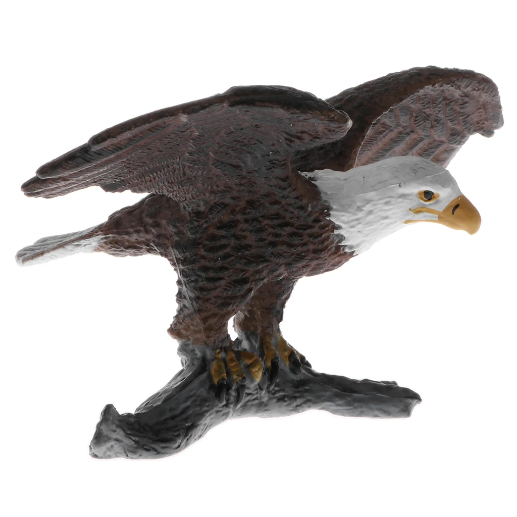 Plastic Realistic Wildlife Jungle Forest Animals Bald Eagle Action Figure Toys Kids Toddler Nature Toys Home Decor Collectibles