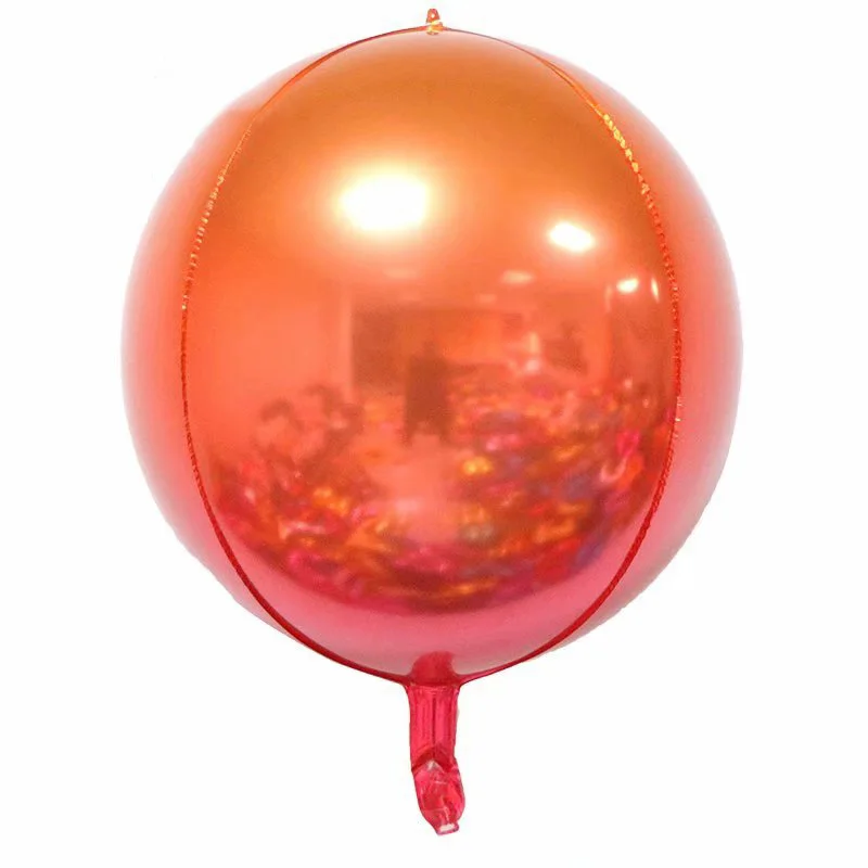 Oheart 4D 22 дюймов градиентный цветной фольгированный шар с днем рождения, украшение для свадебной вечеринки, реквизит для фотосессии, детские игрушки для душа - Цвет: Red