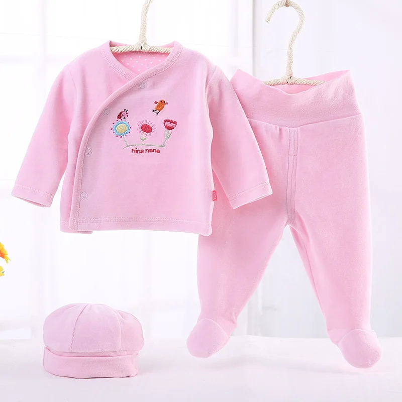 Одежда для малышей Детский комплект, комплект из 3 предметов, футболка для малышей шапочка, штанишки для малышей детская одежда для мальчиков и девочек подарок для малышей, детская одежда