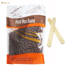 Черный г 300 г Высокое качество без полосы депиляции горячая пленка твердый воск гранул воском волос салон шоколад аромат