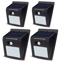 

20 LED Solar sensor wall light PIR sensor CDS Night Outdoor Waterproof Energy Saving Street Yard Path Home Garden Security Lamp
