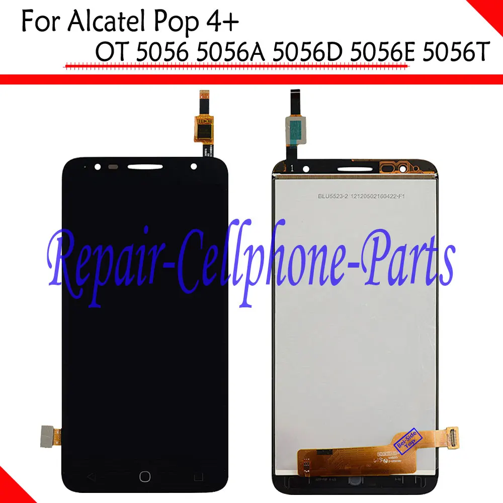 

Black 100% New Full LCD DIsplay + Touch Screen Digitizer Assembly For Alcatel Pop 4+ OT 5056 5056A 5056D 5056E 5056T + Tracking