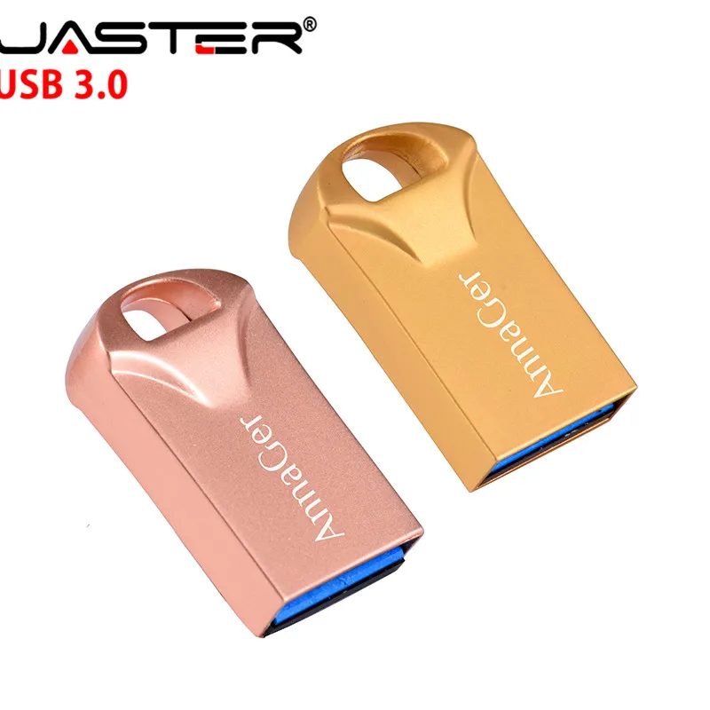 JASTER (более 10 шт бесплатный логотип) мини USB 3,0 Металлический флеш-накопитель 64 Гб флешки, USB флеш-карта накопитель 32 ГБ 16 ГБ 8 ГБ 4 Гб