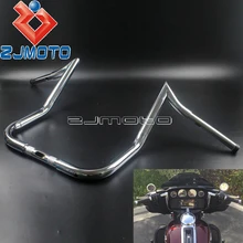 Хромированный 1-1/" руль 14" Rise Ape вешалка руль для Harley Electra Glide FLHTC Batwing обтекатель обезьяна Баггер бар