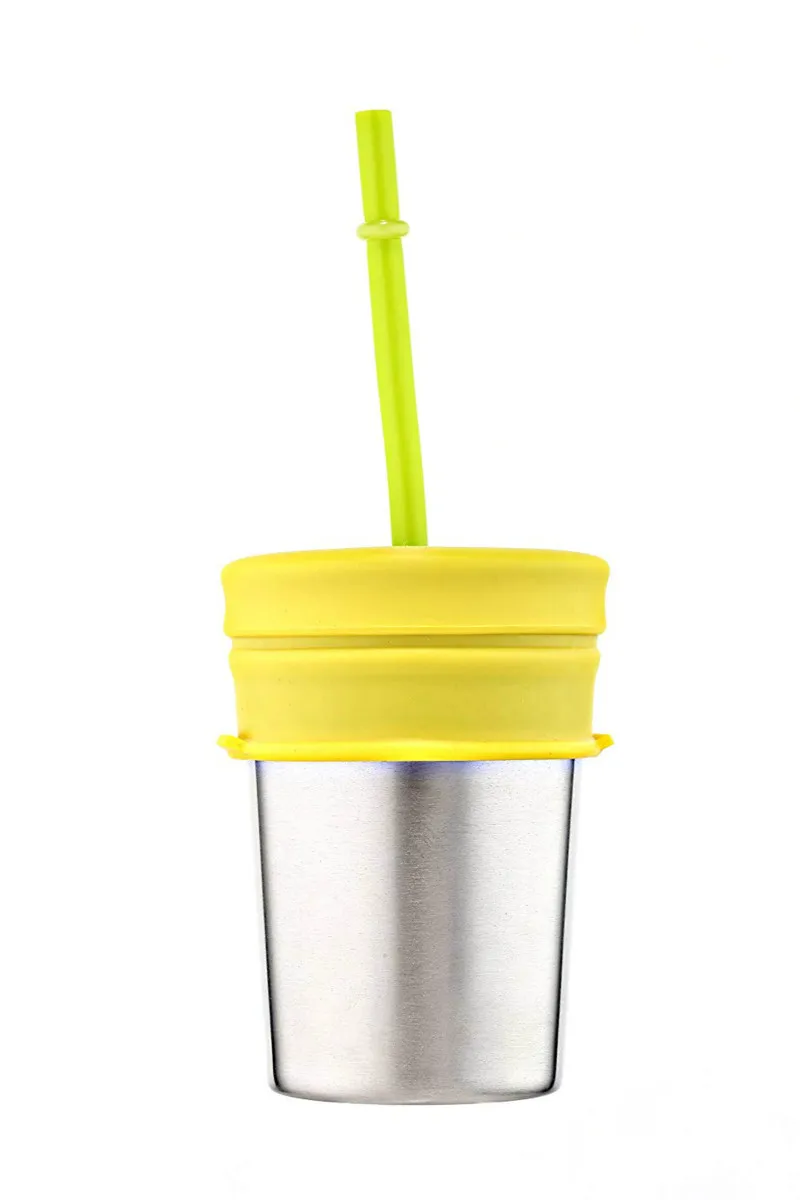 Foldable Silica Gel Pipette Cup Cover Applicable Baby 4 PCS silicone straw cup lid bottle accessories silicone baby feeding bottle