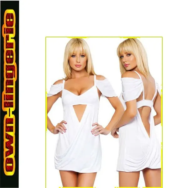 Спинки сексуальное женское белье Babydoll белые пикантные взрослый костюм Экзотические одежда сорочки дамы сексуальные кукла