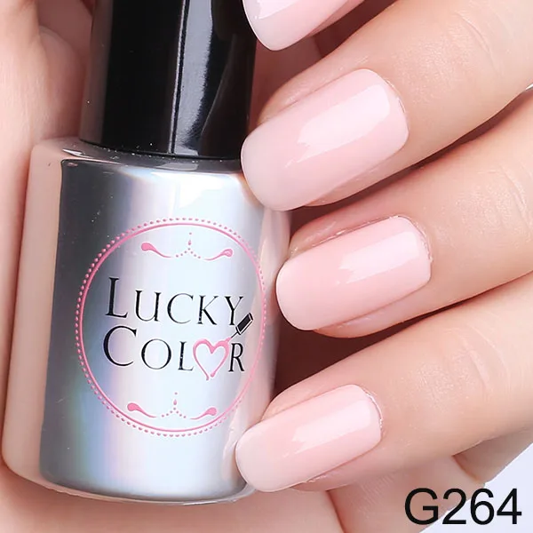 Lucky color телесный Розовый Гель-лак для УФ-лак для ногтей искусство замочить от гель-лака Высокое качество 10 мл бутылка 9 цветов - Цвет: G264