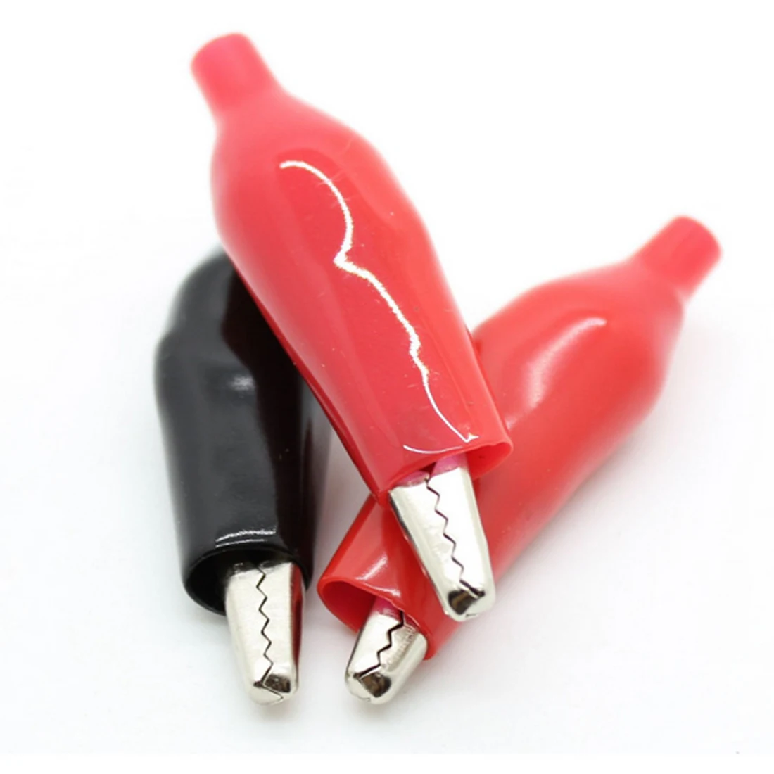 

20pcs 35MM Metal Alligator Clip G99 Crocodile Electrical Clamp Testing Probe Meter Black And Red Plastic Boot Sell At A Loss