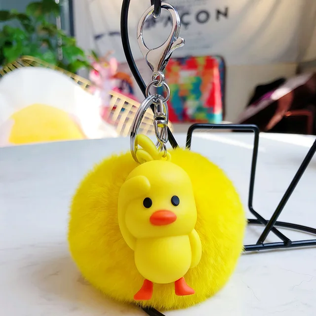 Tik Tok Yellow Duck Keychain Cartoon Cute Dancing Duck Couple Bags Rex